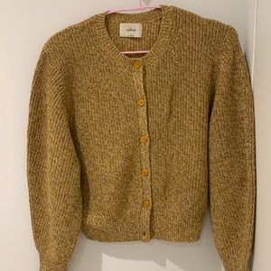 Aritzia Wilfred Nora Cardigan in Marl Goldie